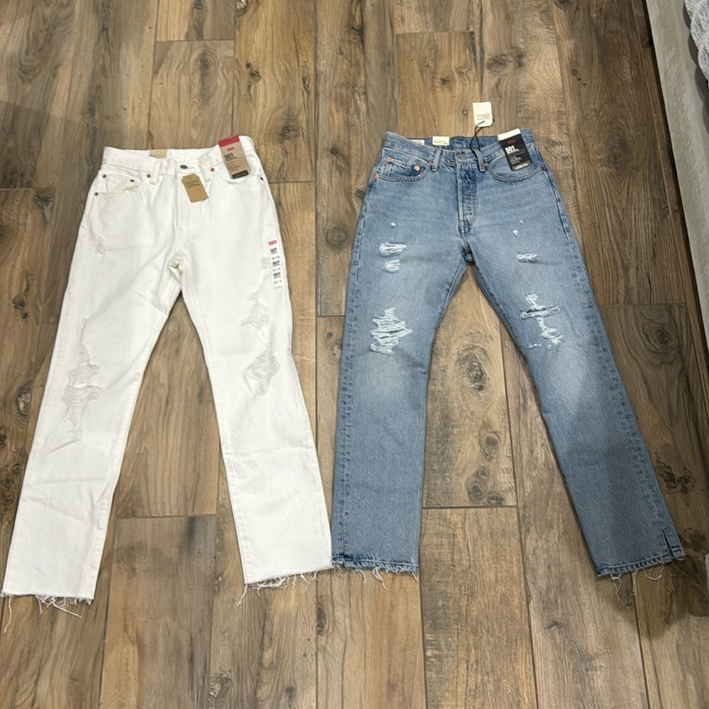 Levi’s high rise straight leg jean set